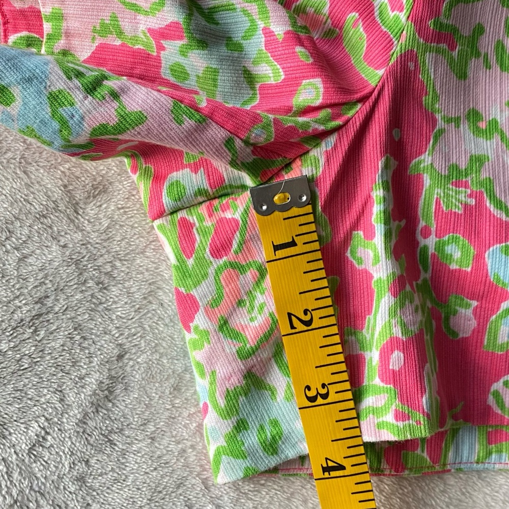 Lilly Pulitzer Adie Shorts Pink Green Flamingo Southern Charm Print Size 2 Women - Picture 15 of 16